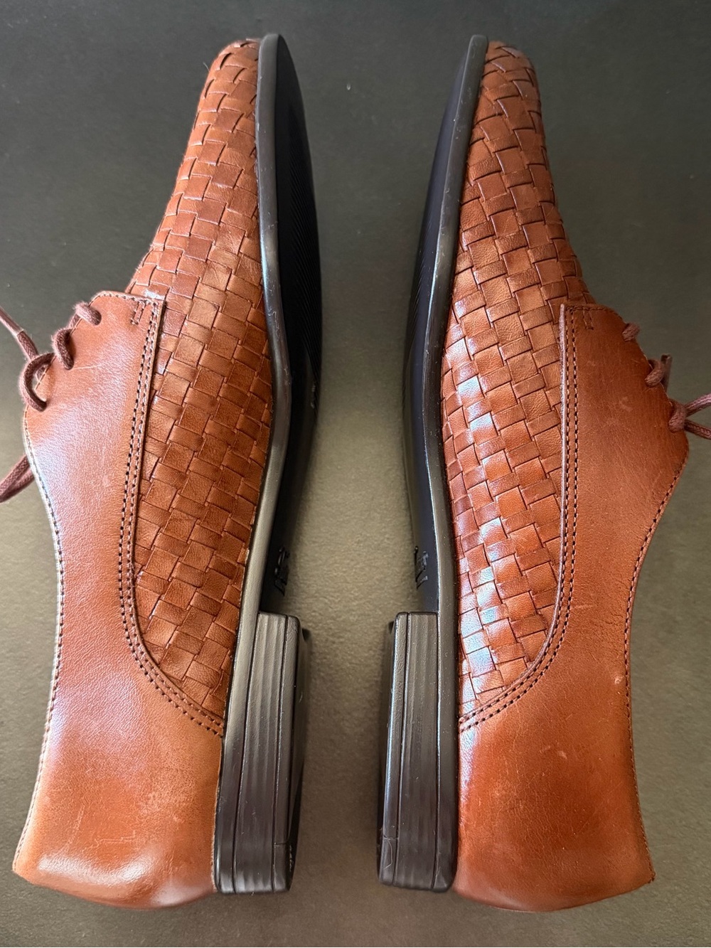 Woven leather oxfords - Picture 4 of 8
